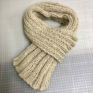 手編みマフラー　りぶ編み(マフラー/ストール)