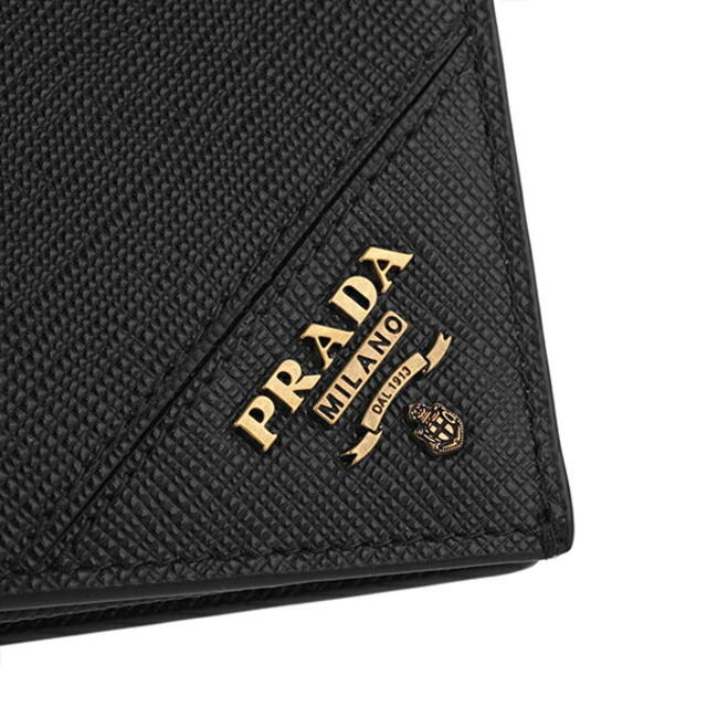 PRADA - 新品 プラダ PRADA 長財布 サフィアーノメタル ブラック 黒の