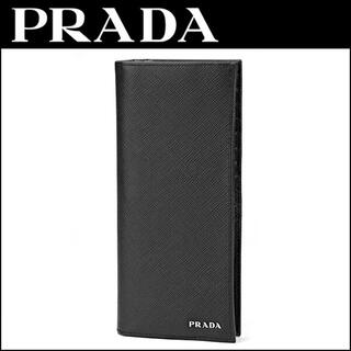 プラダ(PRADA)の新品 プラダ PRADA 長財布 サフィアーノ ビコローレ ネロ/メルクリオ(長財布)