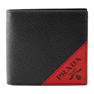 プラダ(PRADA)の新品 プラダ PRADA 2つ折り財布 ヴィッテロ マイクログレイン ブラック 黒(折り財布)