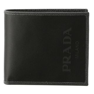 プラダ(PRADA)の新品 プラダ PRADA 2つ折り財布 ナイロン ロゴ ジャカード ネロ(折り財布)