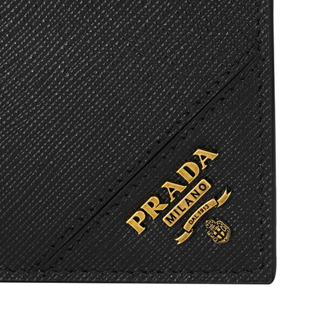 PRADA(プラダ)の新品 プラダ PRADA 2つ折り財布 サフィアーノ メタル ブラック 黒 メンズのファッション小物(折り財布)の商品写真