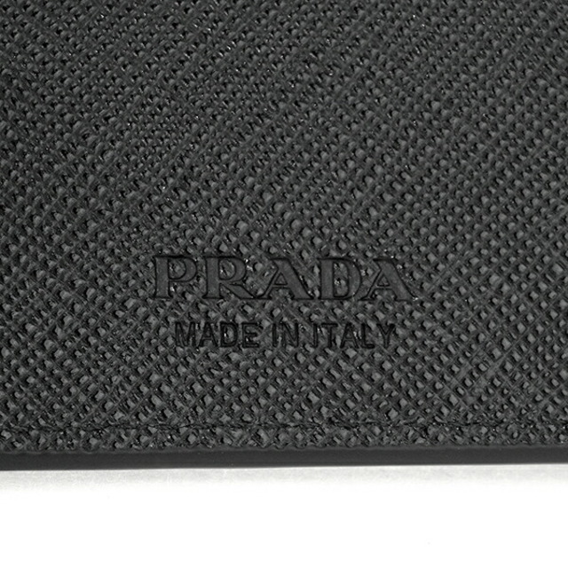 PRADA(プラダ)の新品 プラダ PRADA 2つ折り財布 サフィアーノ メタル ブラック 黒 メンズのファッション小物(折り財布)の商品写真