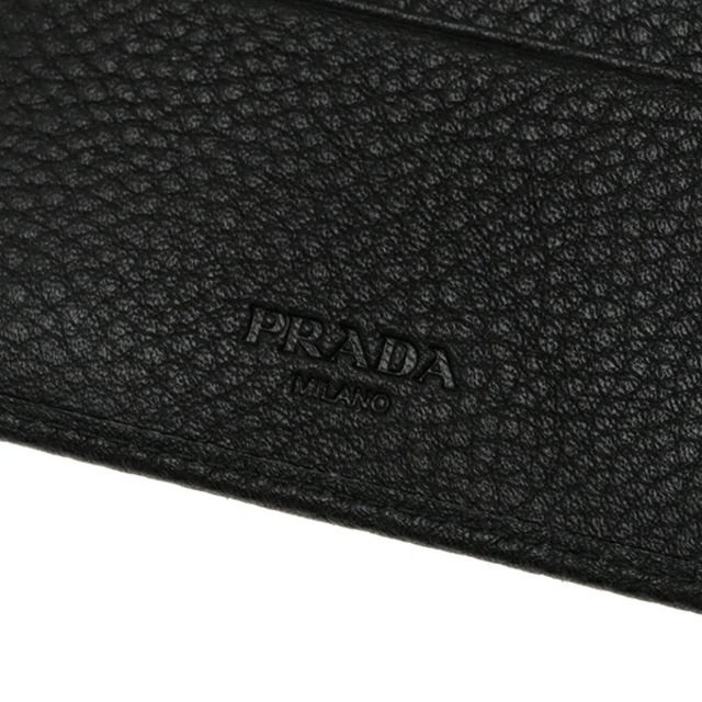 PRADA(プラダ)の新品 プラダ PRADA 2つ折り財布 ヴィッテロ グレイン ネロ メンズのファッション小物(折り財布)の商品写真