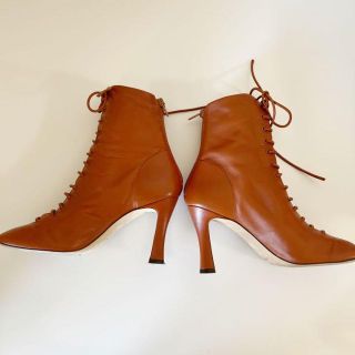 celine - CELINE セリーヌ レースアップショートブーツ 36.5