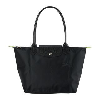 ロンシャン(LONGCHAMP)の新品 ロンシャン LONGCHAMP トートバッグ ル プリアージュ グリーン ショルダーバッグ Mサイズ ブラック 黒(トートバッグ)