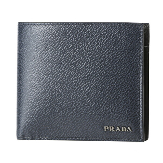 新品 プラダ PRADA 2つ折り財布 ヴィッテロ マイクログレイン バルティコ/ネロ