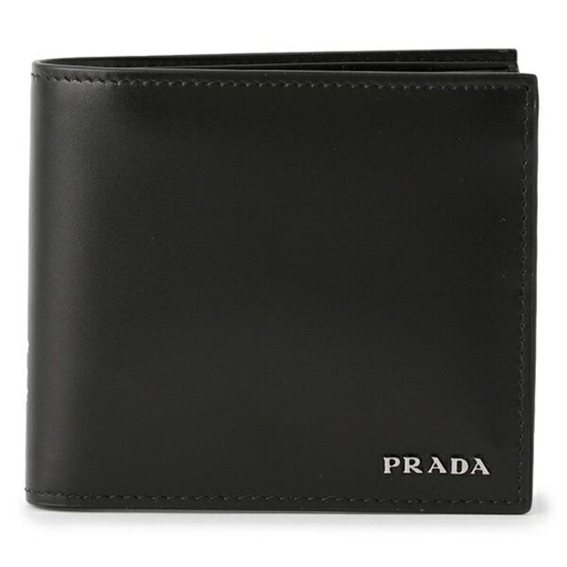 新品 プラダ PRADA 2つ折り財布 ヴィッテロ ネロ約95×11×2本体重量