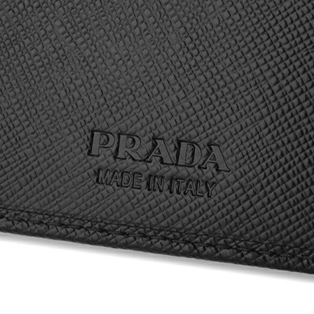 PRADA(プラダ)の新品 プラダ PRADA マネークリップ サフィアーノ トライアングル ネロ メンズのファッション小物(マネークリップ)の商品写真