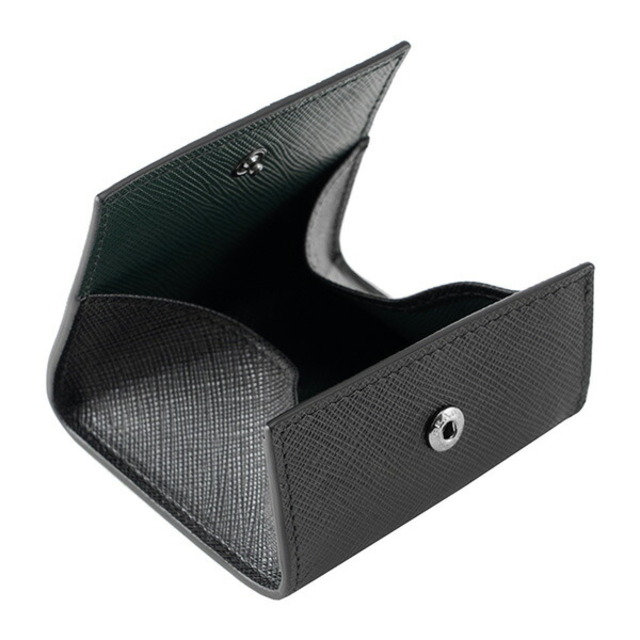 PRADA(プラダ)の新品 プラダ PRADA コインケース サフィアーノ ストライプ ブラック 黒 メンズのファッション小物(コインケース/小銭入れ)の商品写真