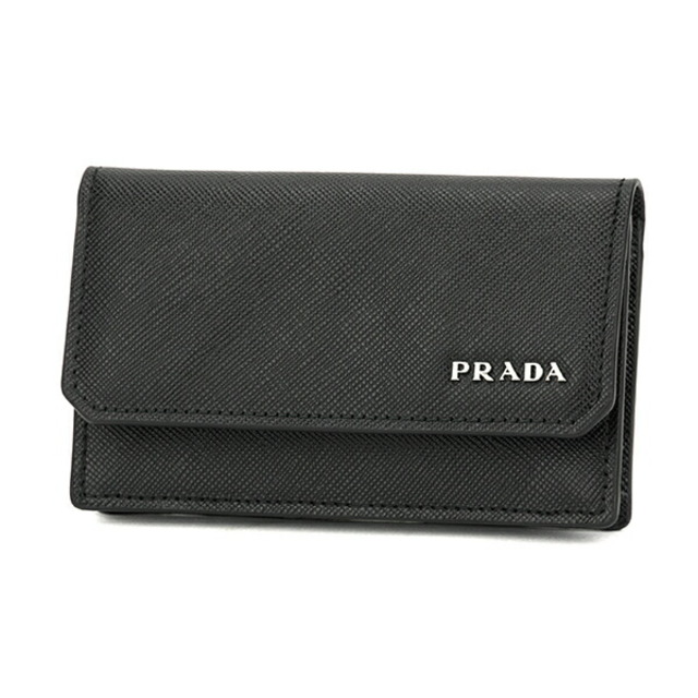 PRADA(プラダ)の新品 プラダ PRADA カードケース サフィアーノ コーナー ネロ メンズのファッション小物(名刺入れ/定期入れ)の商品写真