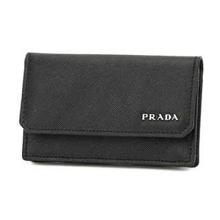 プラダ(PRADA)の新品 プラダ PRADA カードケース サフィアーノ コーナー ネロ(名刺入れ/定期入れ)
