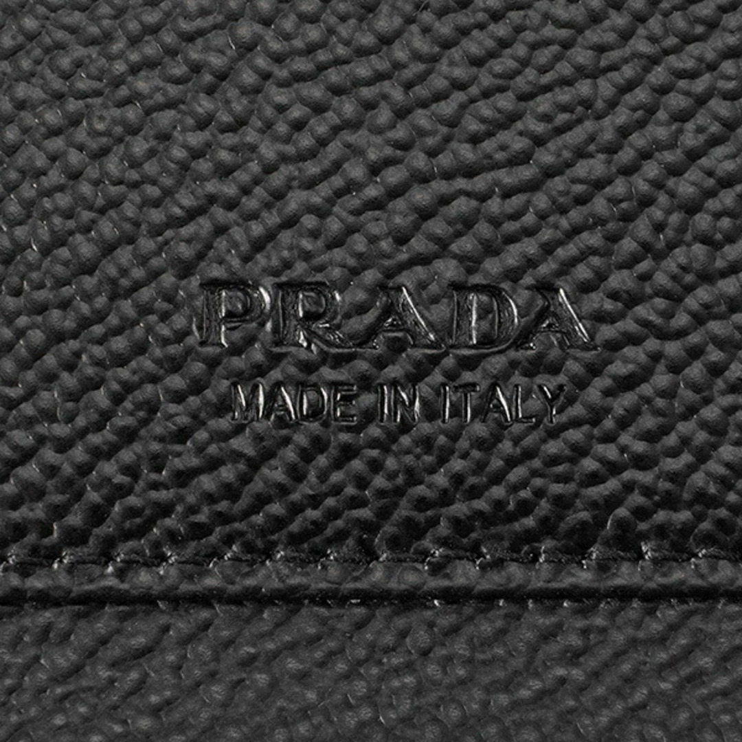 新品 プラダ PRADA カードケース ヴィッテロ マイクログレイン ブラック 黒