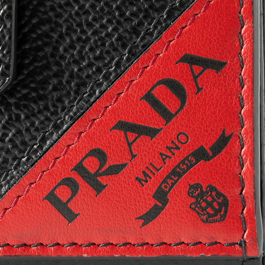 新品 プラダ PRADA カードケース ヴィッテロ マイクログレイン ブラック 黒