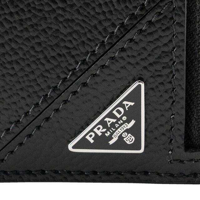 PRADA(プラダ)の新品 プラダ PRADA カードケース ヴィッテロ マイクログレイン ブラック 黒 メンズのファッション小物(名刺入れ/定期入れ)の商品写真