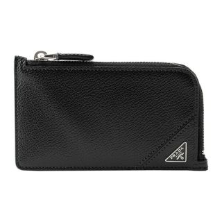 プラダ(PRADA)の新品 プラダ PRADA カードケース ヴィッテロ マイクログレイン ブラック 黒(名刺入れ/定期入れ)