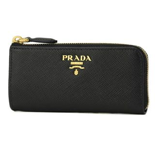 プラダ(PRADA)の新品 プラダ PRADA キーホルダー サフィアーノ メタル ネロ(キーホルダー)