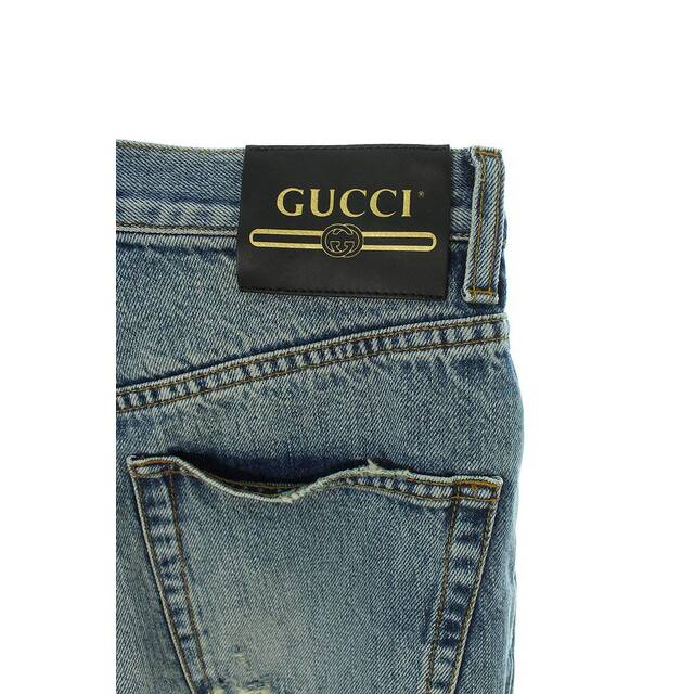 Gucci(グッチ)のグッチ 638045 XDBFI エコブリーチドリップドオーガニックデニムパンツ レディース 23インチ レディースのパンツ(デニム/ジーンズ)の商品写真