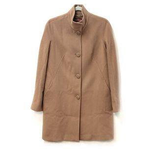 美品！MaxMara Studio ヴァージンウールスタンドカラーコート Br