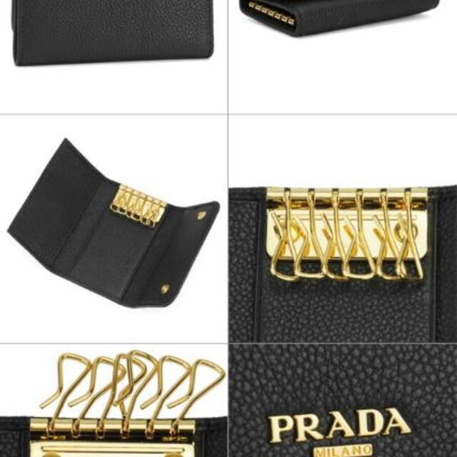 PRADA(プラダ)の新品 プラダ PRADA キーケース ヴィッテロ グレイン ネロ レディースのファッション小物(キーケース)の商品写真