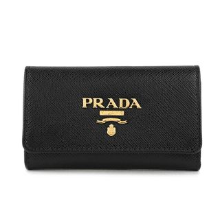 プラダ(PRADA)の新品 プラダ PRADA キーケース サフィアーノ メタル ネロ(キーケース)