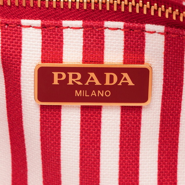 PRADA(プラダ)の新品 プラダ PRADA ポーチ カナパ ロゴ レッド 赤 レディースのファッション小物(ポーチ)の商品写真