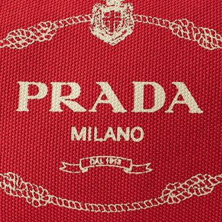 PRADA - 新品 プラダ PRADA ポーチ カナパ ロゴ レッド 赤の通販 by
