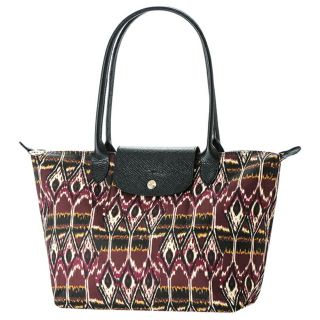 ロンシャン(LONGCHAMP)の新品 ロンシャン LONGCHAMP トートバッグ ル プリアージュ コレクション IKAT ショルダーバッグ Mサイズ バーガンディ系 マルチ(トートバッグ)