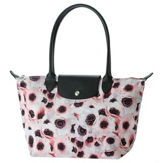 ロンシャン(LONGCHAMP)の新品 ロンシャン LONGCHAMP トートバッグ ル プリアージュ コレクション ANEMONE ショルダーバッグ Mサイズ ピンク系 マルチ/ブラック 黒(トートバッグ)