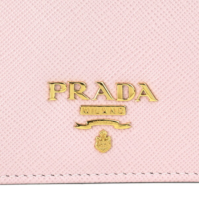 PRADA(プラダ)の新品 プラダ PRADA 2つ折り財布 サフィアーノ メタル ライトピンク レディースのファッション小物(財布)の商品写真