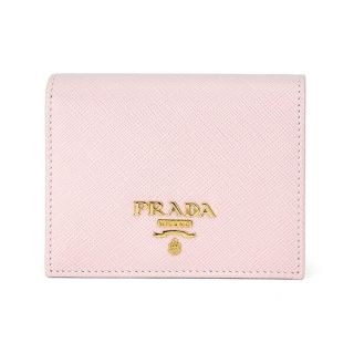 プラダ(PRADA)の新品 プラダ PRADA 2つ折り財布 サフィアーノ メタル ライトピンク(財布)