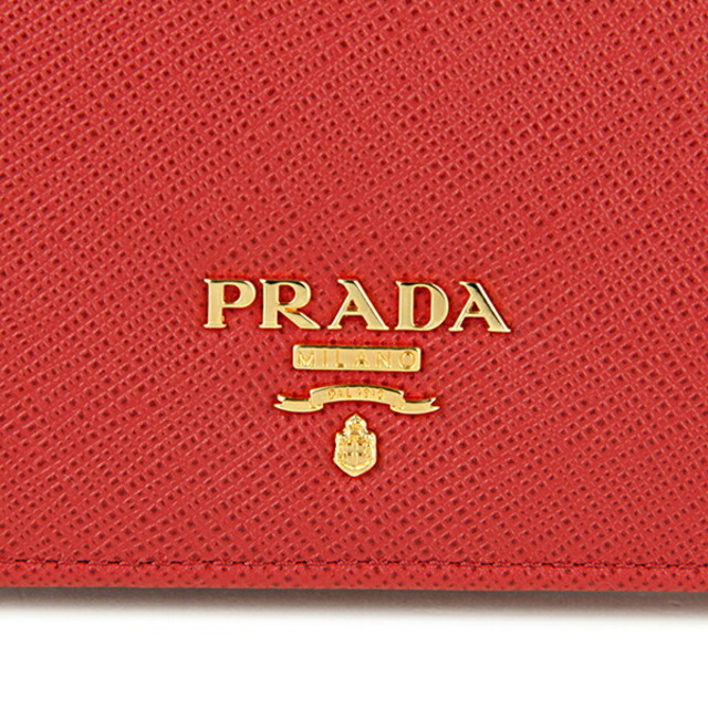 PRADA(プラダ)の新品 プラダ PRADA 2つ折り財布 サフィアーノ メタル フォーコ レディースのファッション小物(財布)の商品写真