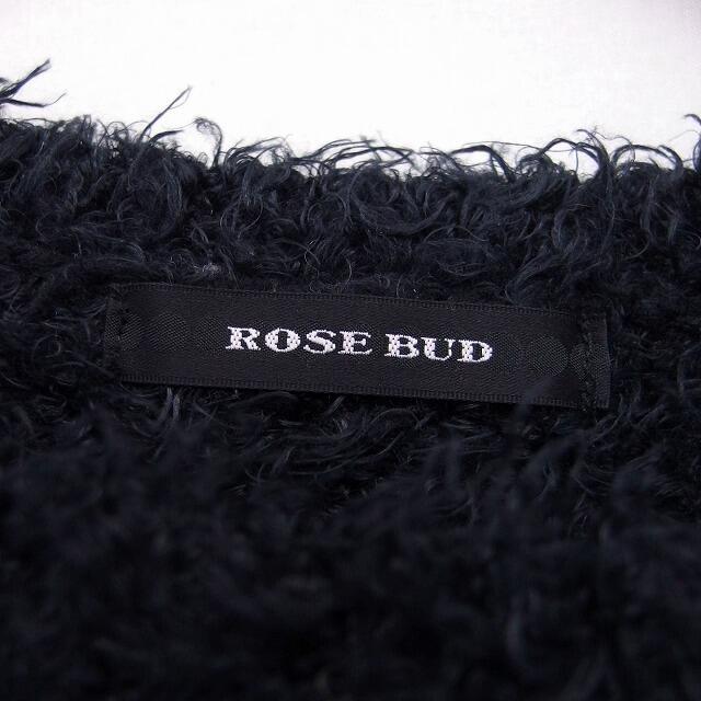 ROSE BUD(ローズバッド)のローズバッド ROSE BUD シャギー ニット セーター 長袖 丸首 切替 レディースのトップス(ニット/セーター)の商品写真