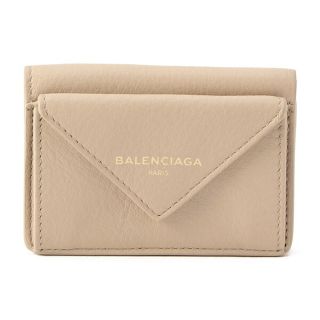 バレンシアガ(Balenciaga)の新品 バレンシアガ BALENCIAGA 3つ折り財布 ペーパー ベージュタピオカ(財布)