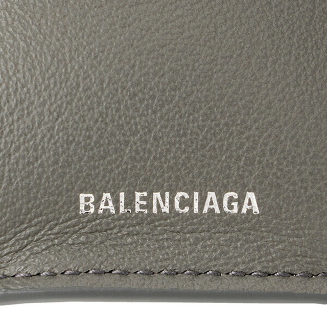 新品 バレンシアガ BALENCIAGA 3つ折り財布 パピエ グリメタル