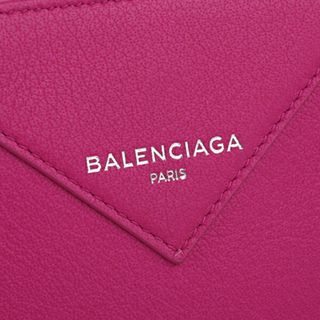 新品 バレンシアガ BALENCIAGA 2つ折り財布 パピエ ローズマゼンタ