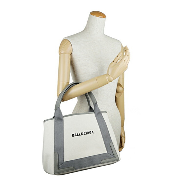 新品 バレンシアガ BALENCIAGA トートバッグ ネイビーカバ ナチュール/グリーアシェ