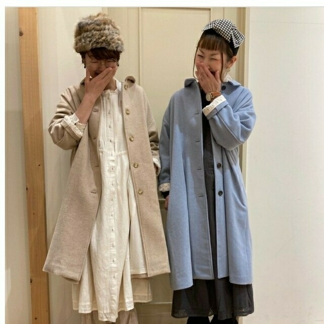 SM2サマンサモスモス 完売 レース背裏ウール混コート新品 ベージュ