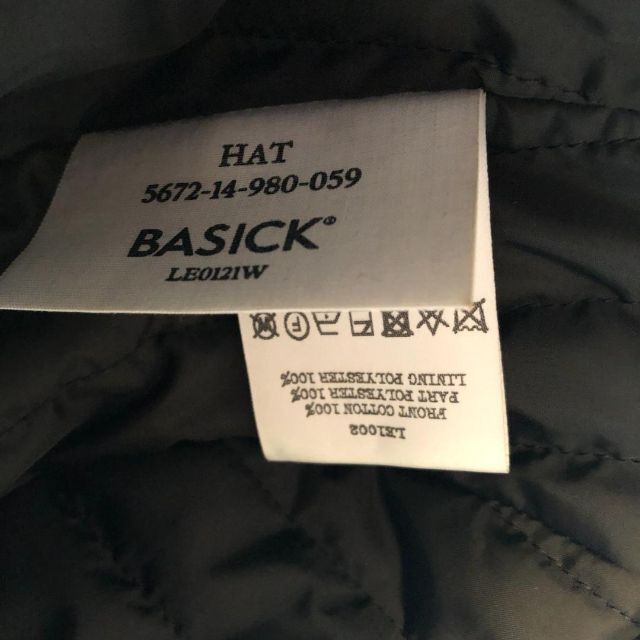 超美品　BASICKS ベーシックス フライトキャップ　飛行帽　耳当て　ブラック