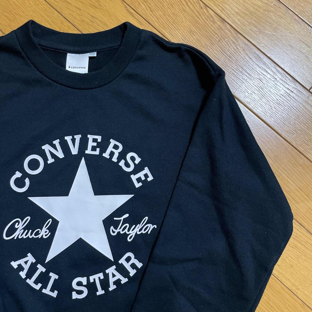 CONVERSE(コンバース)のコンバース トレーナー 150 黒 キッズ/ベビー/マタニティのキッズ服男の子用(90cm~)(Tシャツ/カットソー)の商品写真