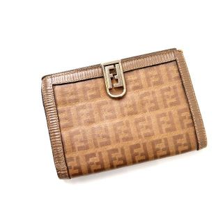 フェンディ(FENDI)のフェンディ ズッカ柄 Wホック財布 ズッキーノ柄 がま口(財布)