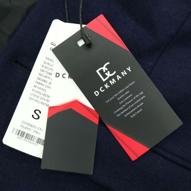 DCKMANY ウール混 アンコン テーラード ジャケット Ｓメンズネイビー メンズのジャケット/アウター(テーラードジャケット)の商品写真
