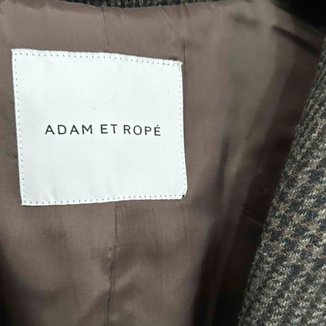 Adam et Rope'(アダムエロぺ)のADAM ET ROPE アダムエロペ　チェック　チェスターコート レディースのジャケット/アウター(チェスターコート)の商品写真