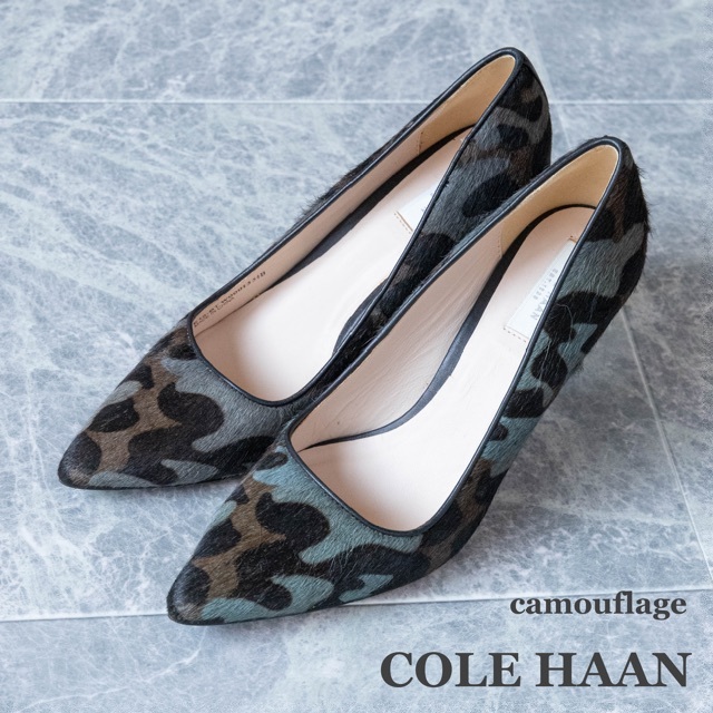 【COLE HAAN】パンプス　コールハーン　迷彩　23cm　ハラコ