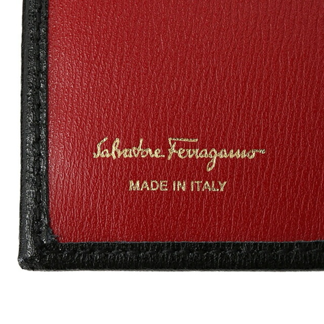 新品 フェラガモ FERRAGAMO 2つ折り財布 ウォレット ブラック 黒