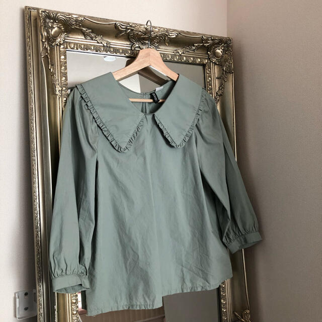 mint frill blouse レディースのトップス(シャツ/ブラウス(長袖/七分))の商品写真