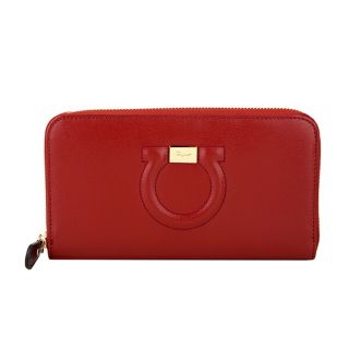 フェラガモ(Ferragamo)の新品 フェラガモ FERRAGAMO 長財布 ジップアラウンドウォレット レッドチリ(財布)