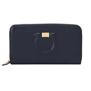 フェラガモ(Ferragamo)の新品 フェラガモ FERRAGAMO 長財布 ジップアラウンドウォレット ネイビー 紺(財布)