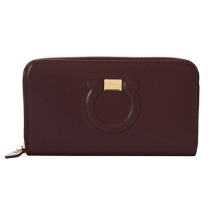 フェラガモ(Ferragamo)の新品 フェラガモ FERRAGAMO 長財布 ジップアラウンドウォレット ワインレッド 赤(財布)