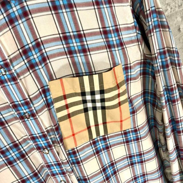 BURBERRY(バーバリー)の『BURBERRY』バーバリー (M) 切り替え ノバチェックシャツ レディースのトップス(シャツ/ブラウス(長袖/七分))の商品写真